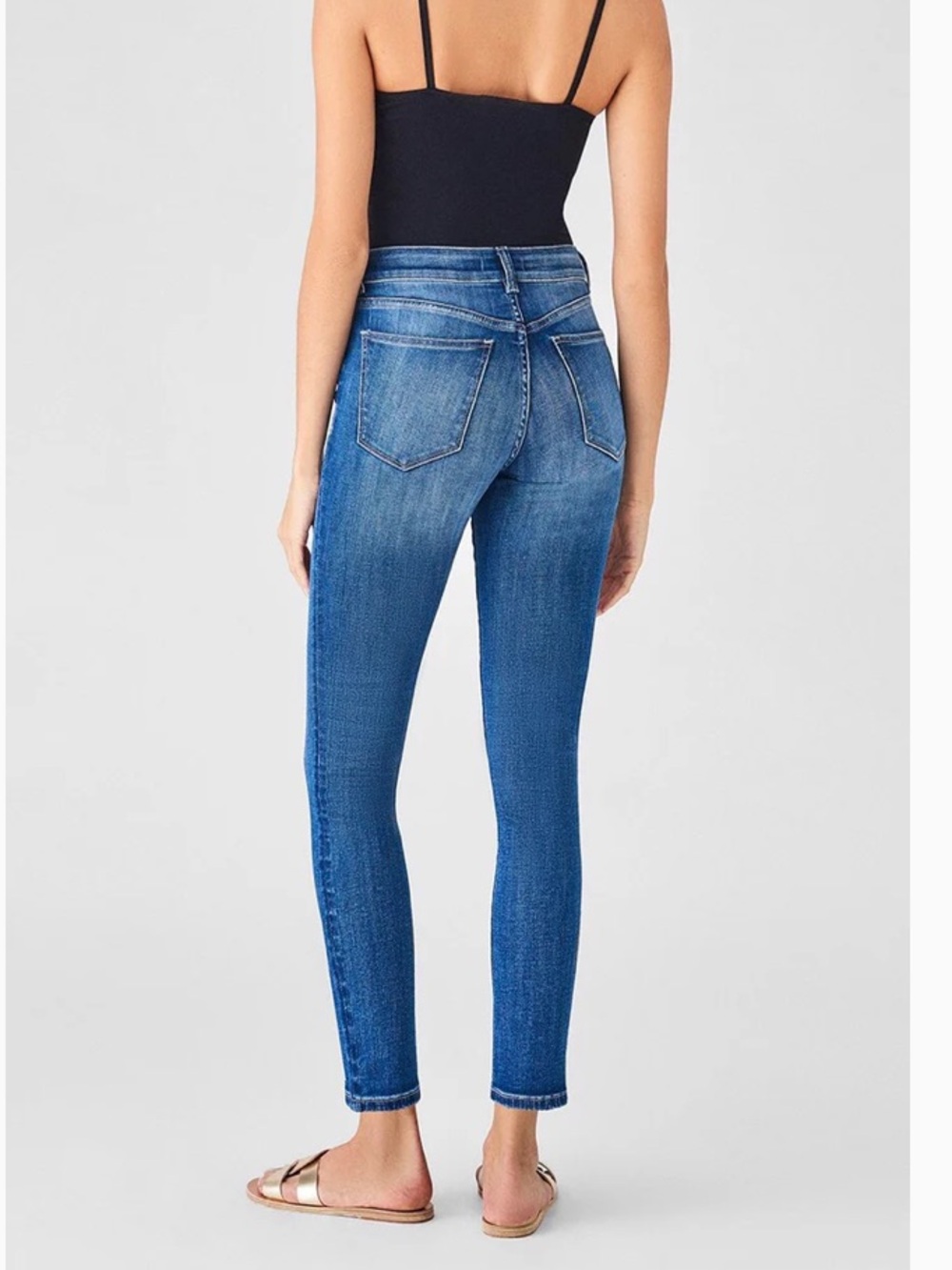 DL1961 Florence Ankle Cropped Jeans - Dark Blue Wash - Picture 2 of 11